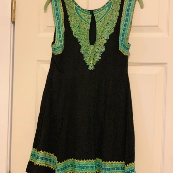 Free People Navy Fit and Flare Mini Dress - Picture 2 of 6